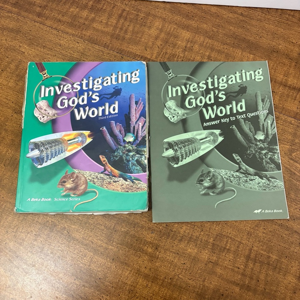 ABEKA 5 Investigating in God's World Student Book & Answer Key To Text ?s